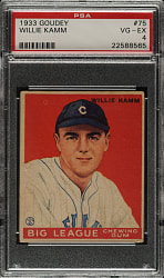 1933 R319 Goudey #75 Willie Kamm PSA VG-EX 4