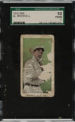 1910 E98 Anonymous "Set of 30" Al Bridwell SGC POOR 10 - Green Background