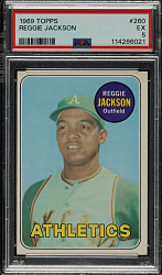 1969 Topps #260 Reggie Jackson Rookie PSA EX 5