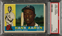 1960 Topps #300 Hank Aaron PSA EX 5