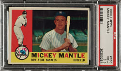 1960 Topps #350 Mickey Mantle PSA VG+ 3.5
