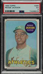 1969 Topps #260 Reggie Jackson Rookie PSA EX 5