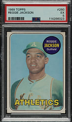1969 Topps #260 Reggie Jackson Rookie PSA EX 5