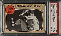 1968 Topps #155 World Series Game 5 Lonborg Wins Again PSA GEM MINT 10