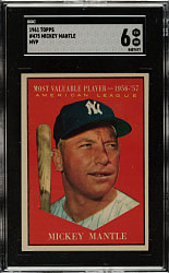 1961 Topps #475 Mickey Mantle MVP SGC EX/NM 6