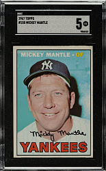 1967 Topps #150 Mickey Mantle SGC VEX 5