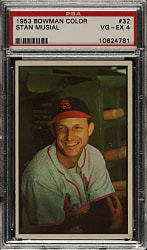1953 Bowman Color #32 Stan Musial PSA VG-EX 4