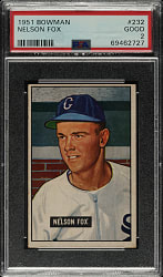 1951 Bowman #232 Nelson Fox Rookie PSA GOOD 2