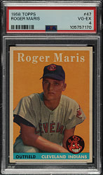 1958 Topps #47 Roger Maris Rookie PSA VG-EX 4
