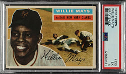 1956 Topps #130 Willie Mays Gray Back PSA EX 5