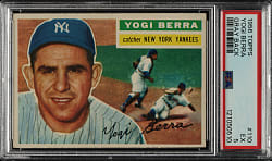 1956 Topps #110 Yogi Berra Gray Back PSA EX 5