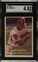 1957 Topps #20 Hank Aaron SGC VG/EX+ 4.5
