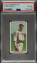 1909-1911 T206 White Border Harry Niles PSA VG-EX+ 4.5 - Sovereign 150 Back