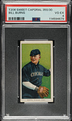1909-1911 T206 White Border Bill Burns PSA VG-EX 4