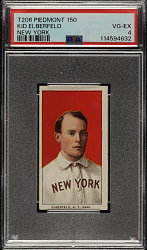 1909-1911 T206 White Border Kid Elberfeld Portrait New York PSA VG-EX 4