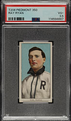 1909-1911 T206 White Border Ray Ryan Southern Leaguer PSA VG+ 3.5