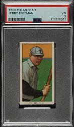 1909-1911 T206 White Border Jerry Freeman PSA VG 3 - Polar Bear Back