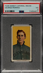 1909-1911 T206 White Border George Perring PSA VG 3