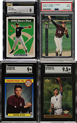 1992 to 1997 Topps, Upper Deck and Score Derek Jeter PSA-, SGC- and CSG-Graded Collection (16)