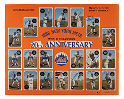 1969 New York Mets World Champions Multi-Signed Poster with Ed Kranepool and Jerry Koosman