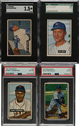 1951 Bowman PSA- and SGC-Graded Collection (17)