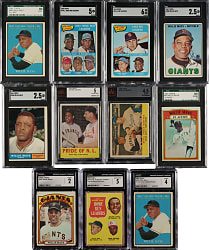 1958 to 1972 Topps Willie Mays SGC-, BVG- and CGC-Graded Collection (11)