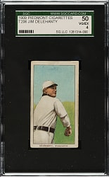 1909-1911 T206 White Border Jim Delehanty SGC VG/EX 50