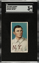 1909-1911 T206 White Border Doc Crandall Portrait, No Cap SGC VG 3