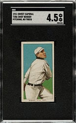 1909-1911 T206 White Border Chief Bender Pitching, No Trees in Background SGC VG/EX+ 4.5