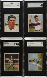 1950 Bowman SGC-, PSA- and BVG-Graded Collection (10) Including Phil Rizzuto and Ralph Kiner