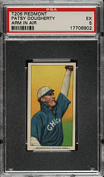 1909-1911 T206 White Border Patsy Dougherty Arm In Air PSA EX 5