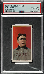 1909-1911 T206 White Border Joe Tinker Portrait PSA VG-EX+ 4.5