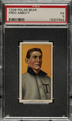 1909-1911 T206 White Border Fred Abbott PSA EX 5 - Polar Bear Back