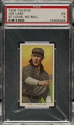 1909-1911 T206 White Border Joe Lake St. Louis, No Ball in Hand PSA EX 5 - Tolstoi Back