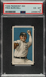 1909-1911 T206 White Border Fred Burchell PSA EX-MT 6