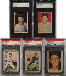 1952 Berk Ross PSA- and SGC-Graded Collection (5)