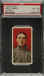 1909-1911 T206 White Border Davy Jones PSA VG-EX 4 - Cycle 350 Back