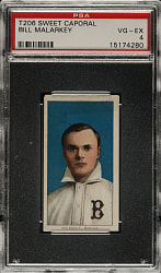1909-1911 T206 White Border Bill Malarkey PSA VG-EX 4