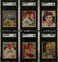 1934-1936 R327 Diamond Stars SGC-Graded Collection (6) Including Ernie Lombardi