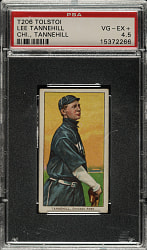 1909-1911 T206 White Border Lee Tannehill (Tannehill on Front) PSA VG-EX+ 4.5 - Tolstoi Back