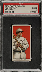 1909-1911 T206 White Border Red Murray Batting PSA GOOD 2