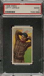 1909-1911 T206 White Border Lefty Leifield Pitching PSA GOOD 2 - Brown Hindu Back