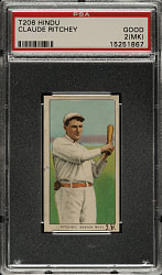 1909-1911 T206 White Border Claude Ritchey PSA GOOD 2 (MK) - Brown Hindu Back