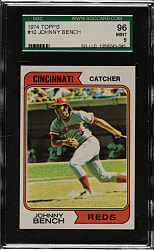 1974 Topps #10 Johnny Bench SGC MINT 96