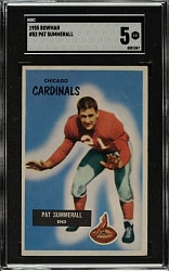 1955 Bowman Football #52 Pat Summerall Rookie SGC EX 5