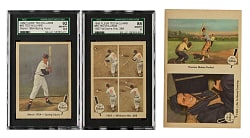 1959 Fleer Ted Williams Collection (19) Including One Uncut Panel