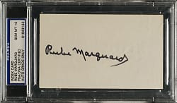Rube Marquard Signed Index Card PSA/DNA GEM MINT 10