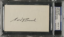 Edd Roush Signed Index Card PSA/DNA GEM MINT 10