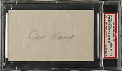 Dave Bancroft Signed Index Card PSA/DNA GEM MINT 10