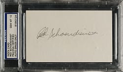 Red Schoendienst Signed Index Card PSA/DNA GEM MINT 10